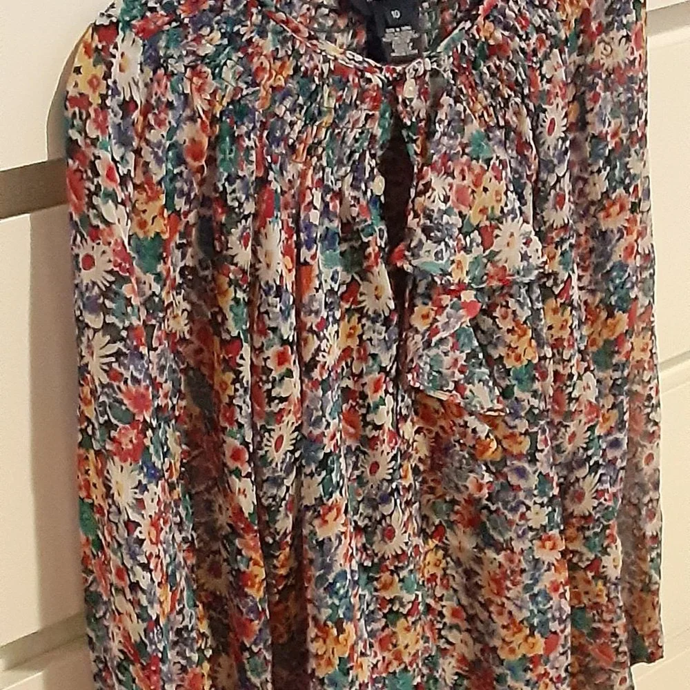 Ralph Lauren floral print blouse girls size 10
